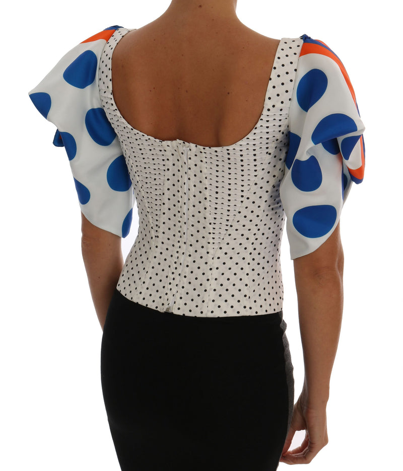 Elegant Polka Dot Bustier Top Dolce & Gabbana