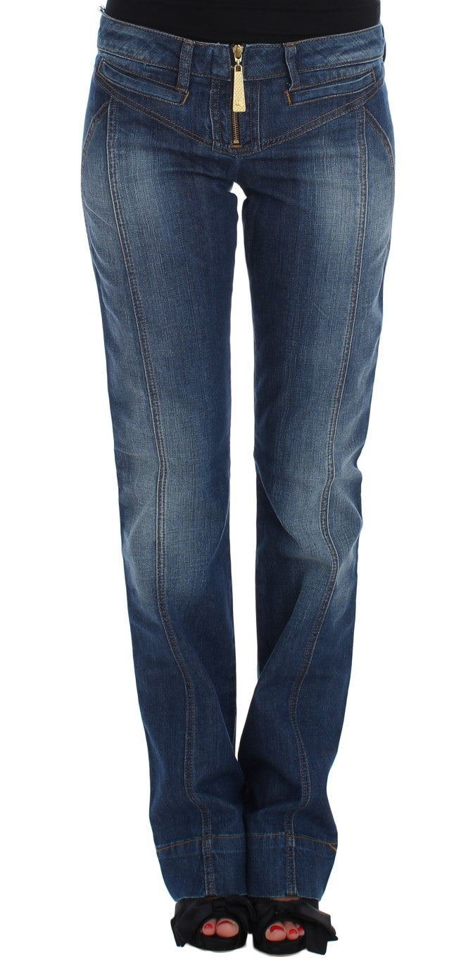 Chic Boot Cut Blue Wash Denim Cavalli