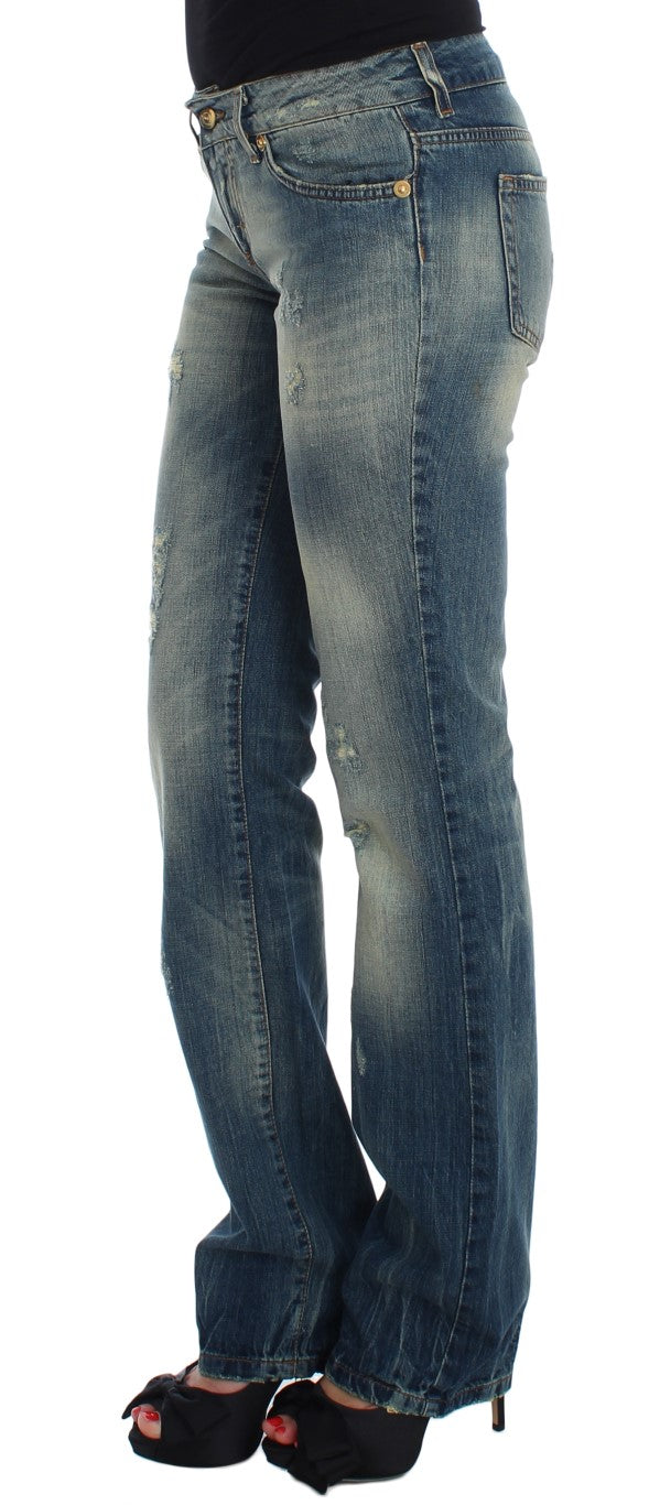 Sleek Flair Leg Low Waist Denim Cavalli