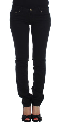 Chic Slim Skinny Black Jeans Cavalli