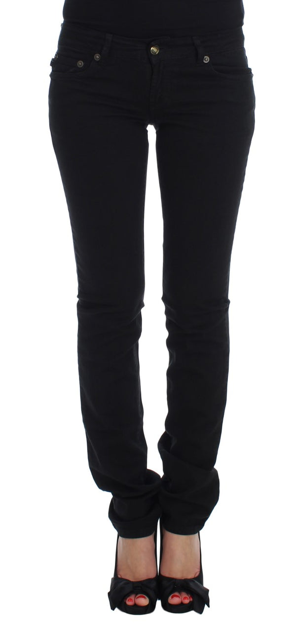 Chic Slim Skinny Black Jeans Cavalli