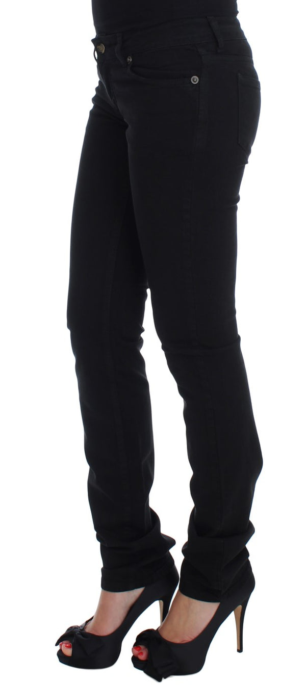 Chic Slim Skinny Black Jeans Cavalli