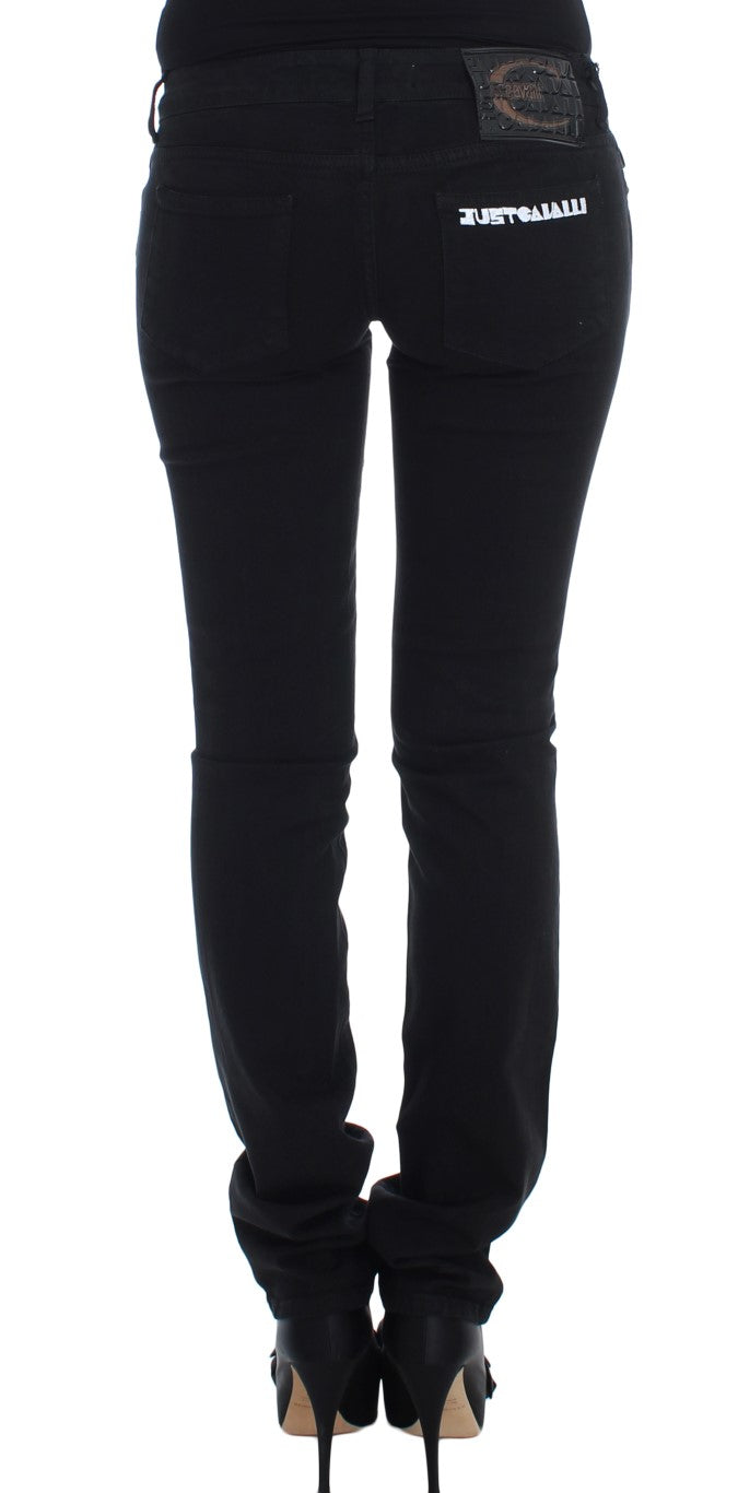 Chic Slim Skinny Black Jeans Cavalli