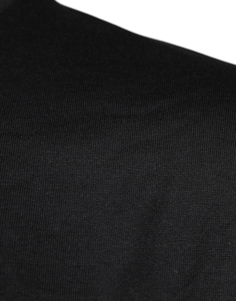 Black DG Logo Cotton Crew Neck T-shirt