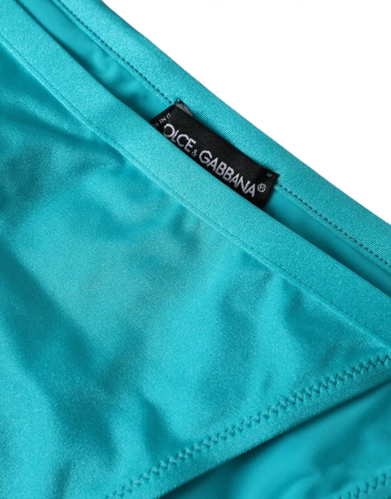 Blue Green Nylon Beachwear Swimwear Bottom Bikini Dolce & Gabbana