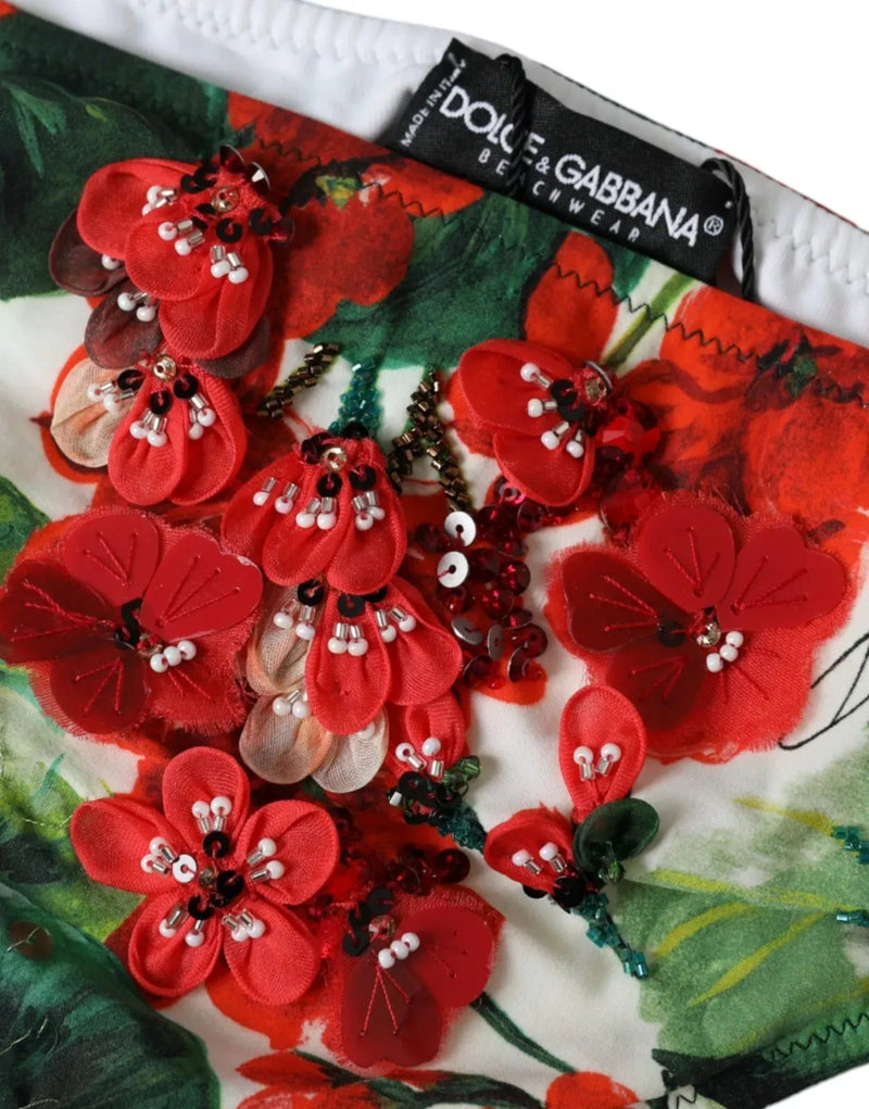 Multicolor Geranium Swim Bottom Beachwear Bikini Dolce & Gabbana