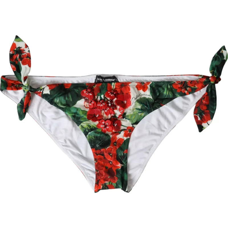 Multicolor Geranium Swim Bottom Beachwear Bikini Dolce & Gabbana