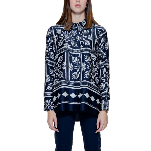 Blue Viscose Shirt Street One