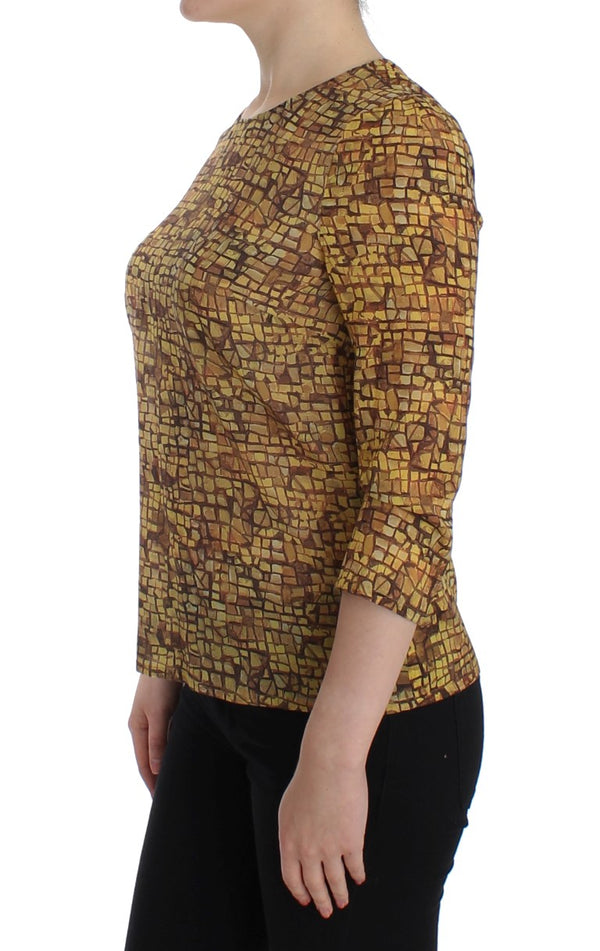 Sicilian Mosaic Print Silk Blouse Dolce & Gabbana