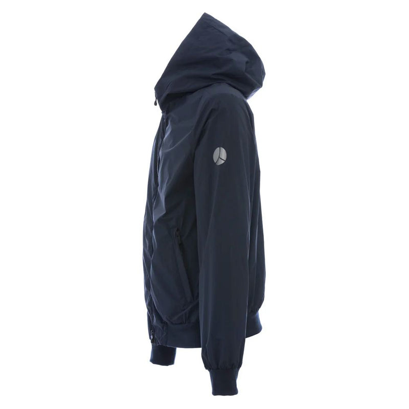 Blue Polyester Men Jacket