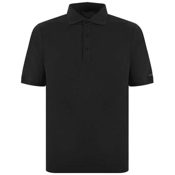 Black Cotton Polo Shirt