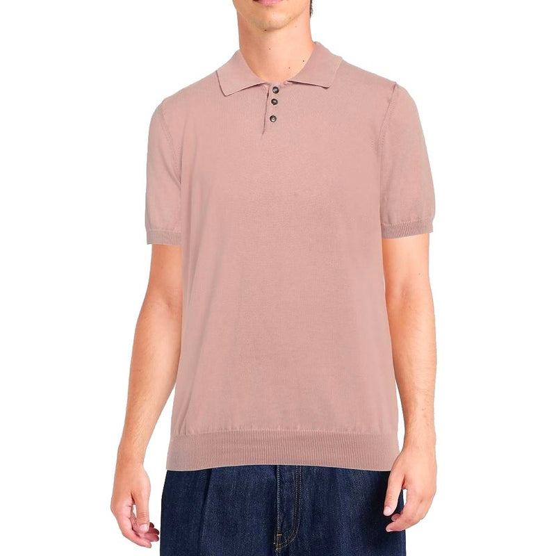Pink Cotton Polo Shirt