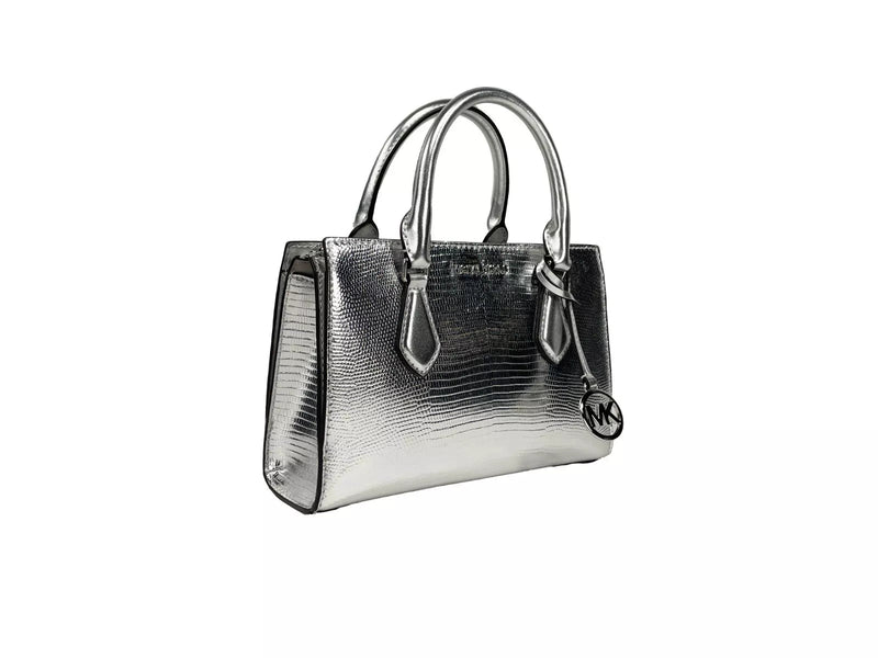 Sheila Small Crossbody Satchel Purse Bag Silver Michael Kors