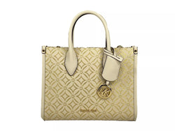 Mirella Small Top Zip Crossbody Tote Bag Creme Michael Kors