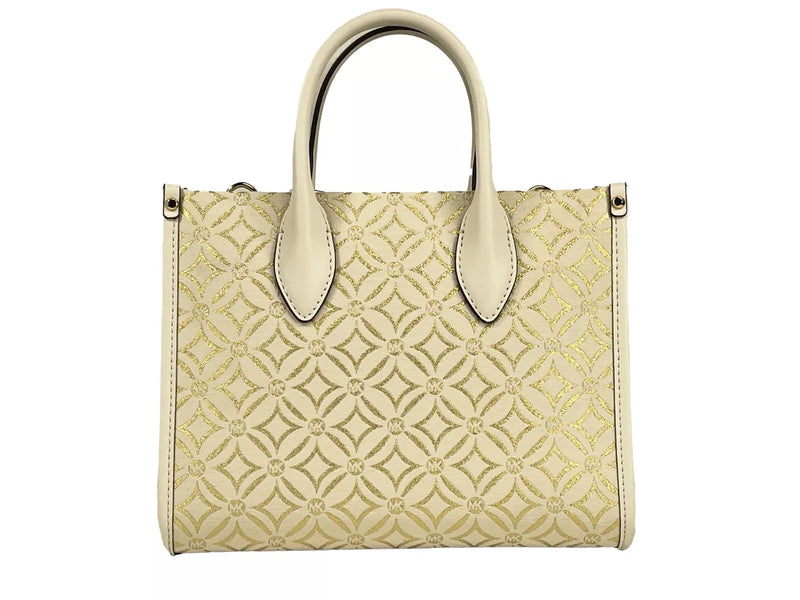 Mirella Small Top Zip Crossbody Tote Bag Creme Michael Kors