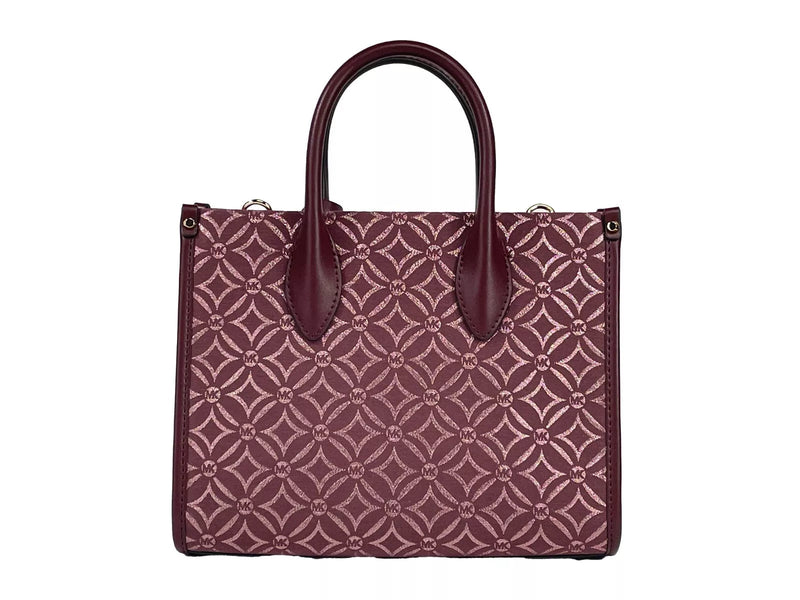 Mirella Small Top Zip Crossbody Tote Bag Oxblood Michael Kors