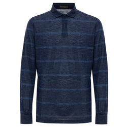 Blue Wool Vergine Polo Shirt