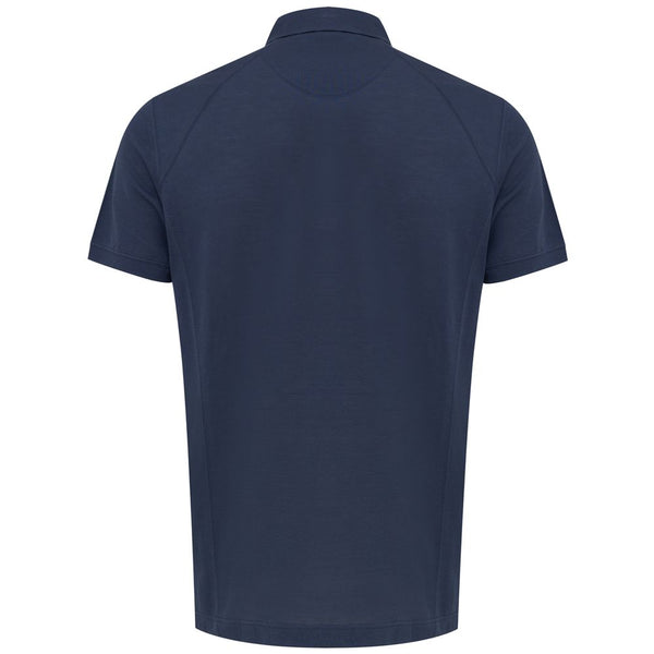 Navy Blue Cotton Polo Shirt