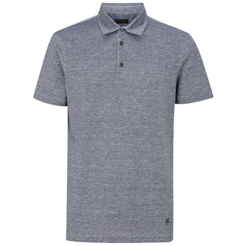 Gray Linen Polo Shirt