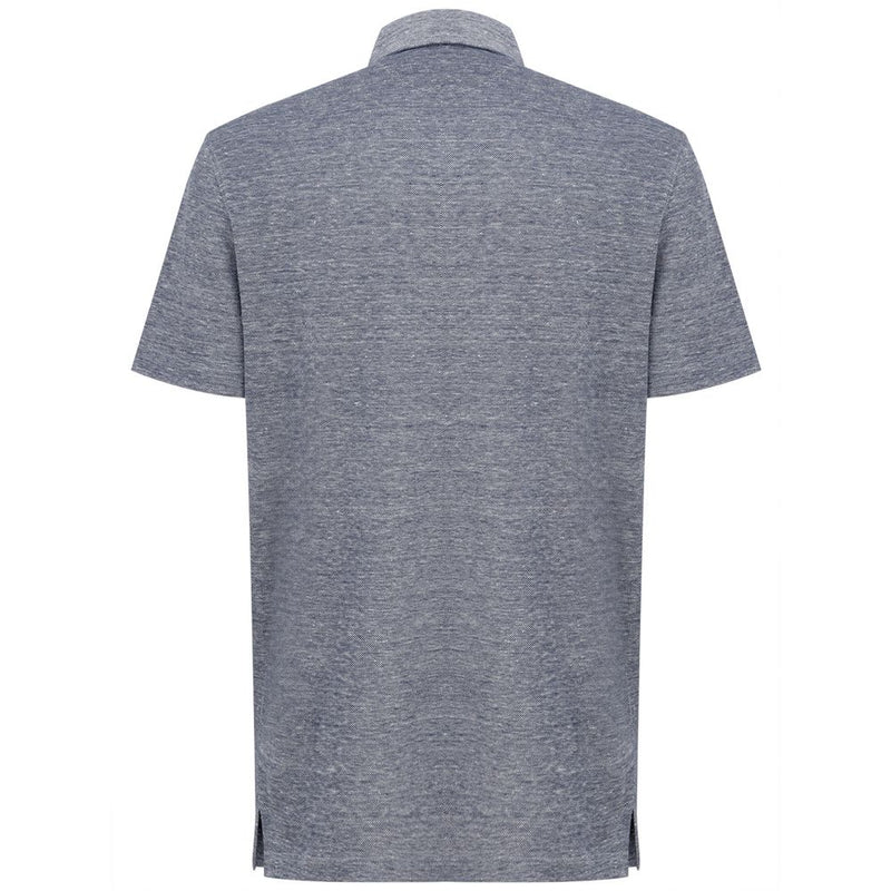 Gray Linen Polo Shirt