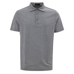 Gray Cotton Polo Shirt