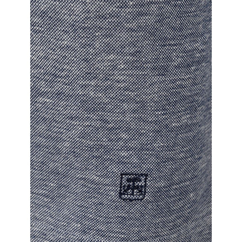 Gray Linen Polo Shirt