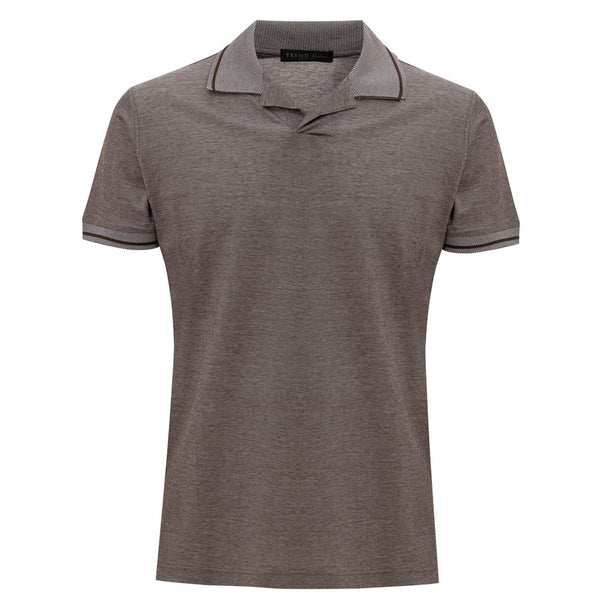 Gray Cotton Polo Shirt