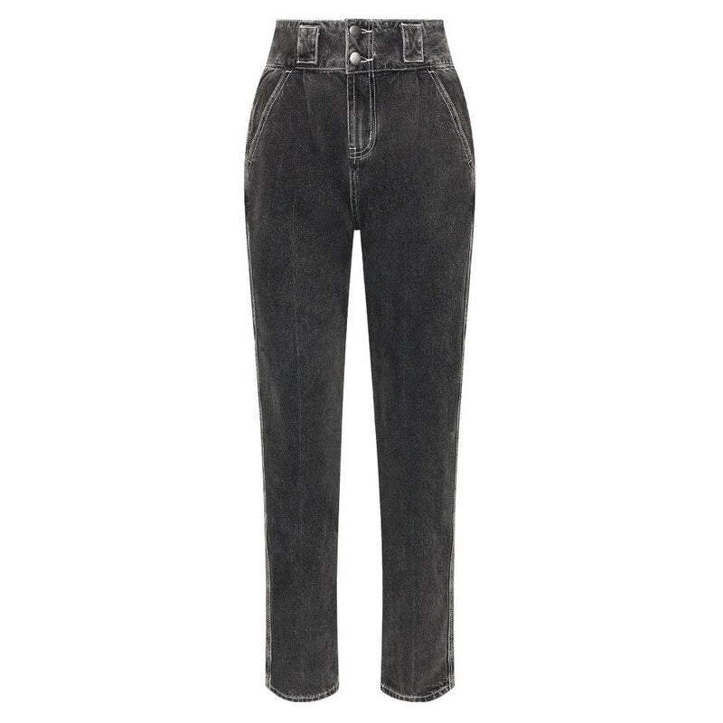 Black Cotton Jeans & Pant