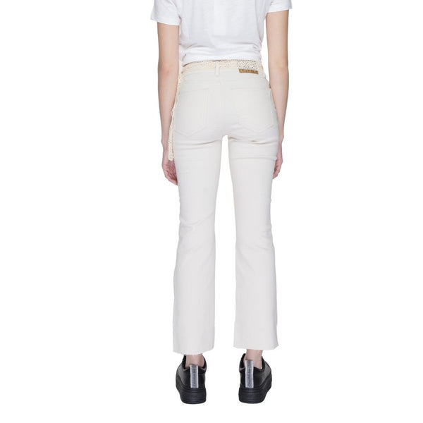 Beige Cotton Jeans & Pant