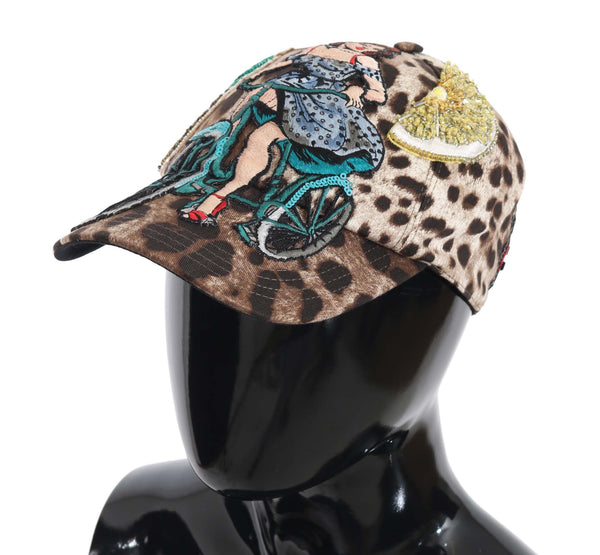 Elegant Sequined Leopard Baseball Cap Dolce & Gabbana