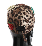 Elegant Sequined Leopard Baseball Cap Dolce & Gabbana