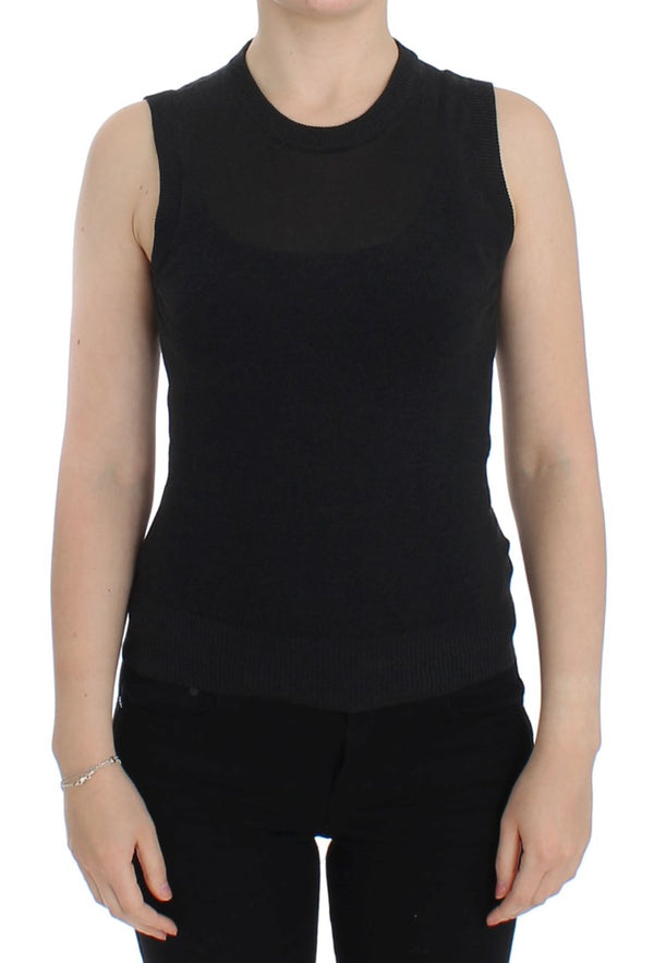 Elegant Black Sleeveless Pullover Vest Dolce & Gabbana