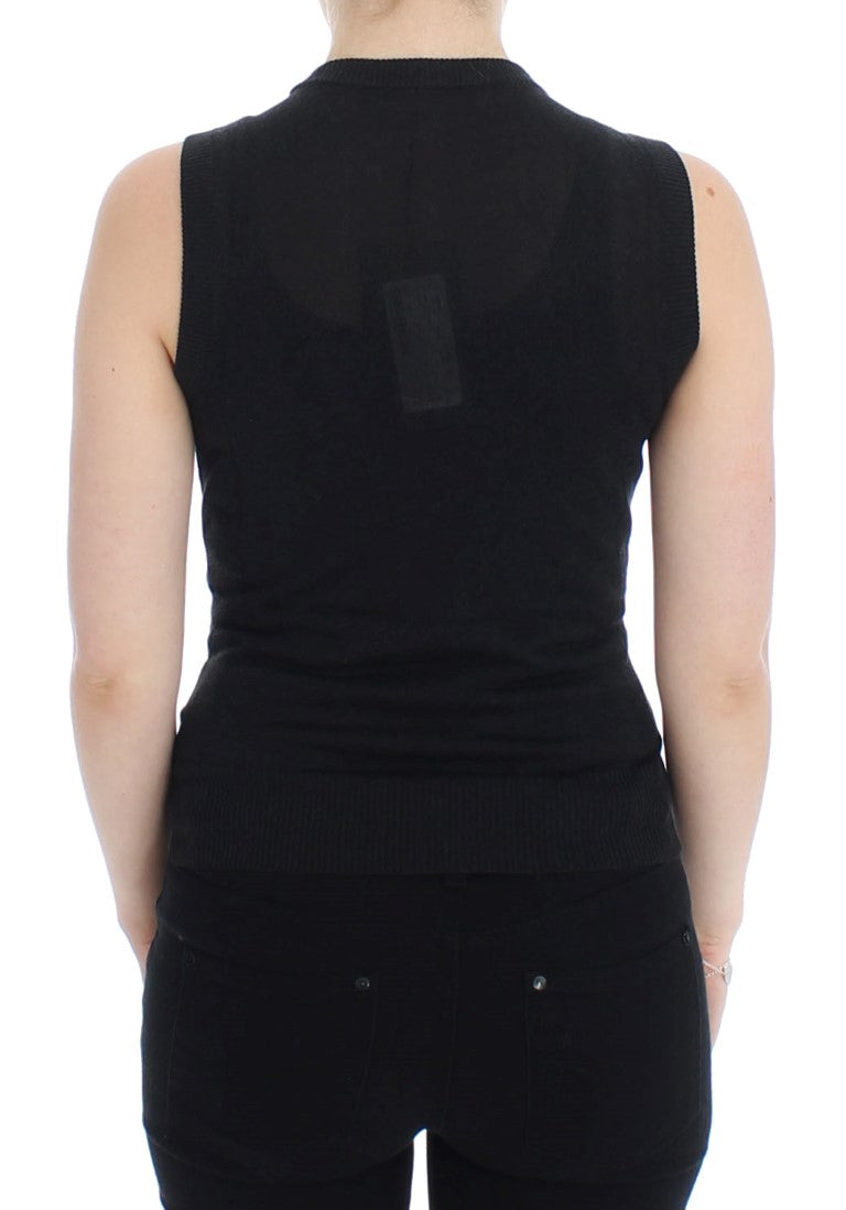 Elegant Black Sleeveless Pullover Vest Dolce & Gabbana