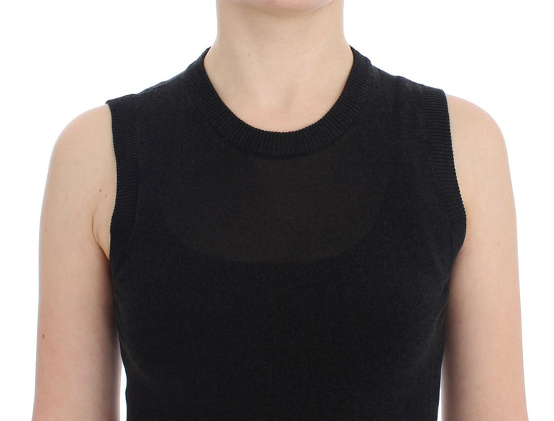 Elegant Black Sleeveless Pullover Vest Dolce & Gabbana