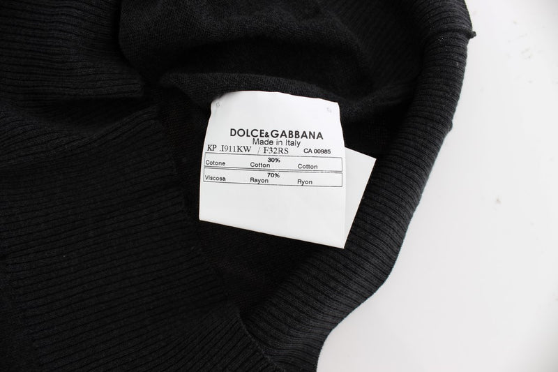 Elegant Black Sleeveless Pullover Vest Dolce & Gabbana