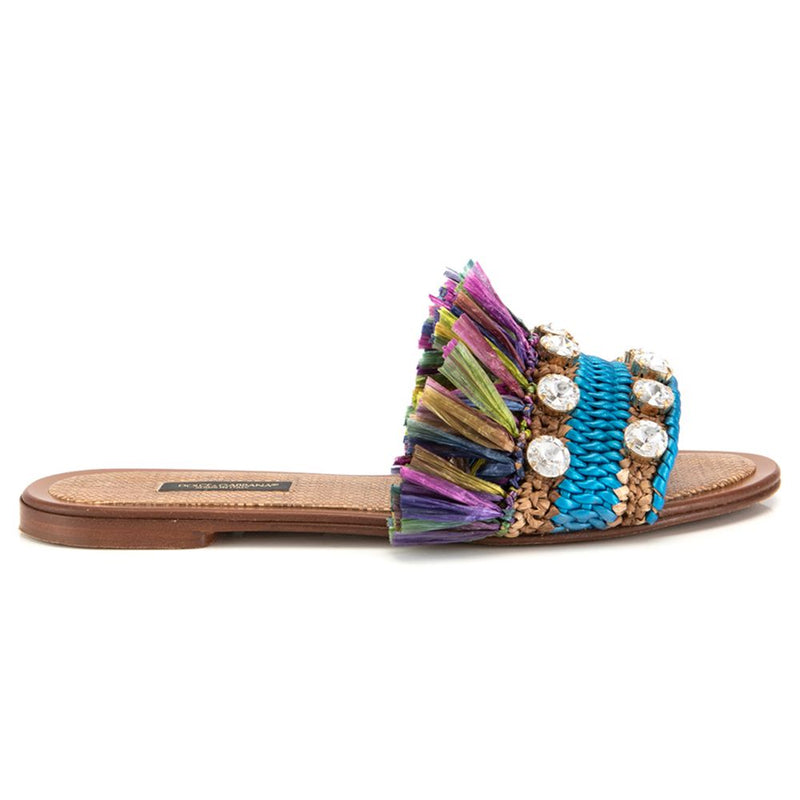 Multicolor Leather Di Lambskin Sandal Dolce & Gabbana