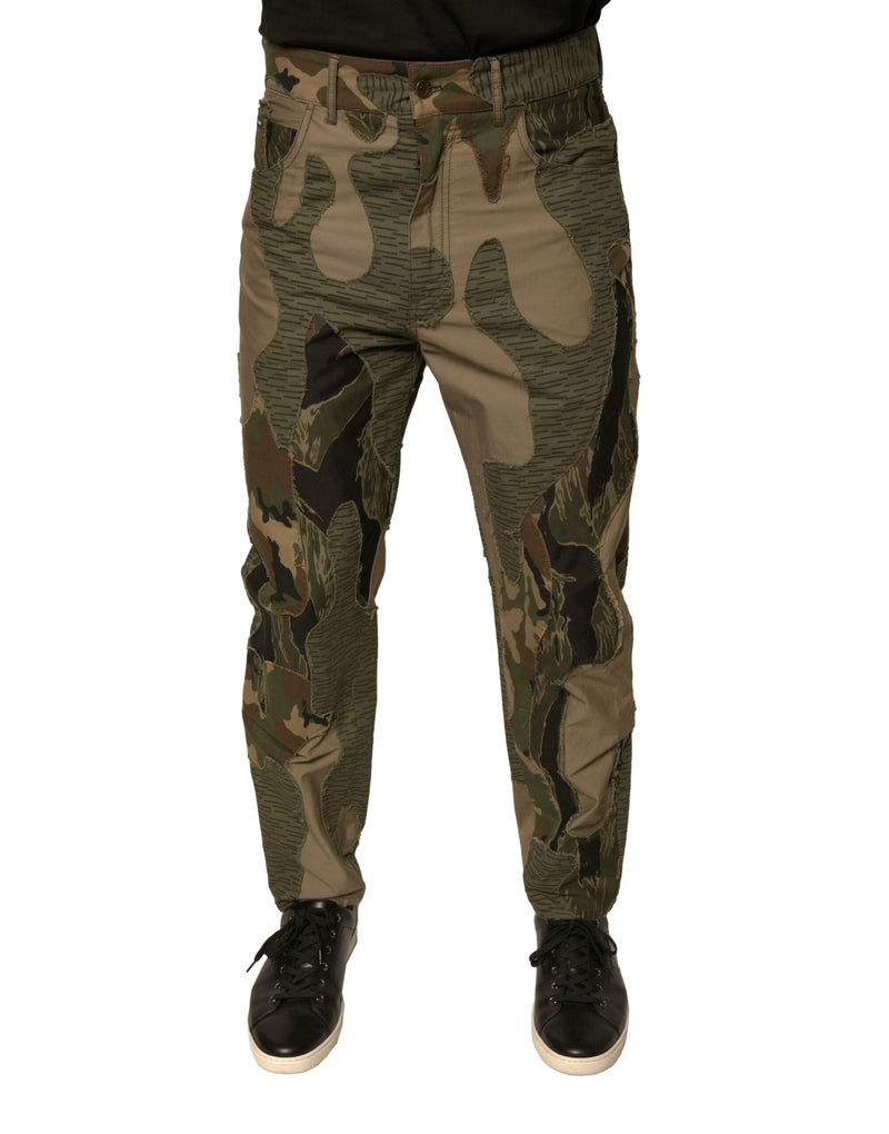 Multicolor Camouflage Cotton Pants