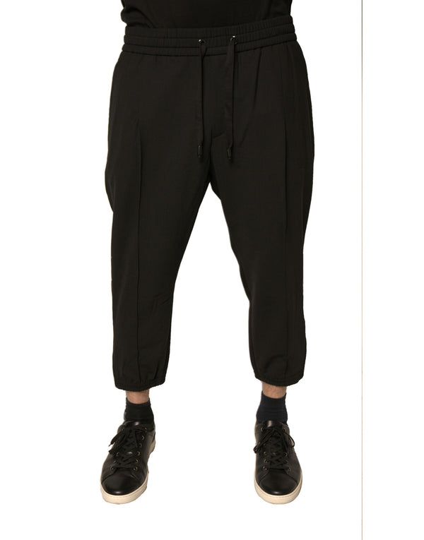 Black Wool Jogger Jogging Pants