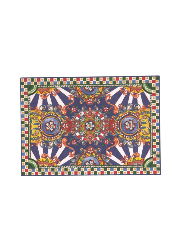 Multicolor Carretto Siciliano Envelope Post Card Holder Dolce & Gabbana