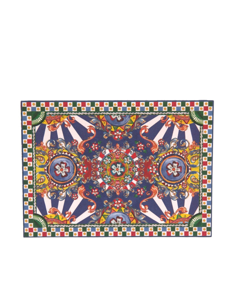 Multicolor Carretto Siciliano Envelope Post Card Holder Dolce & Gabbana