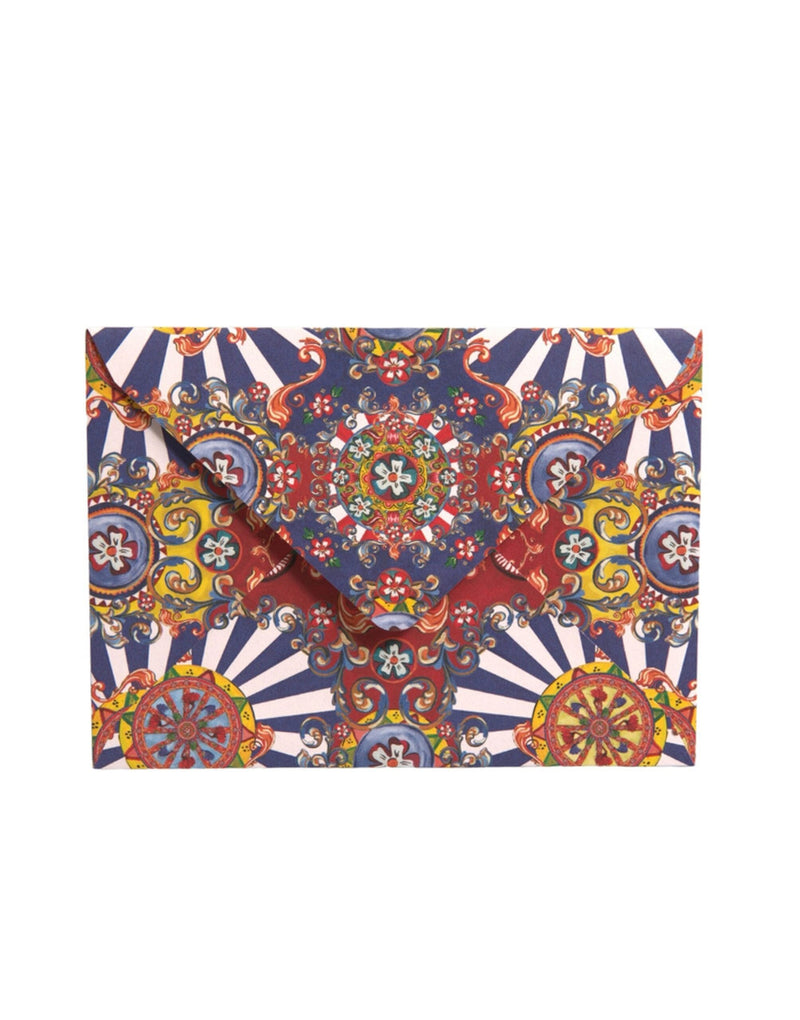 Multicolor Carretto Siciliano Envelope Post Card Holder Dolce & Gabbana