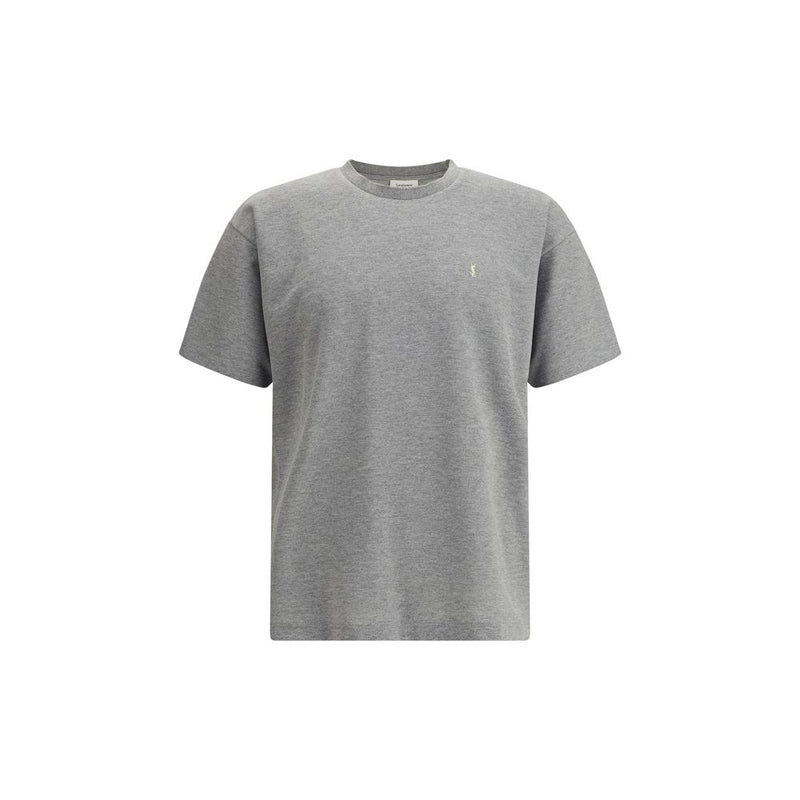 Grey Cotton Oversized T-shirt Saint Laurent