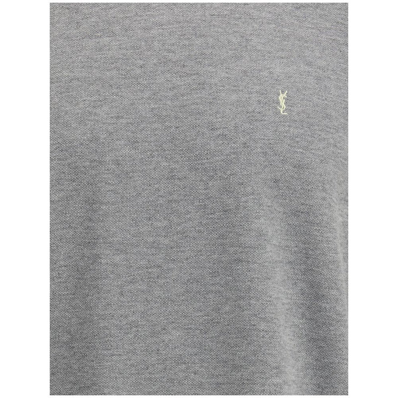 Grey Cotton Oversized T-shirt Saint Laurent