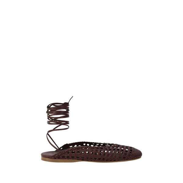 Leather net-effect Mules Forte_Forte