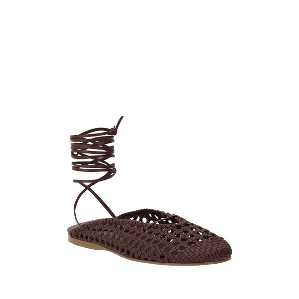 Leather net-effect Mules Forte_Forte