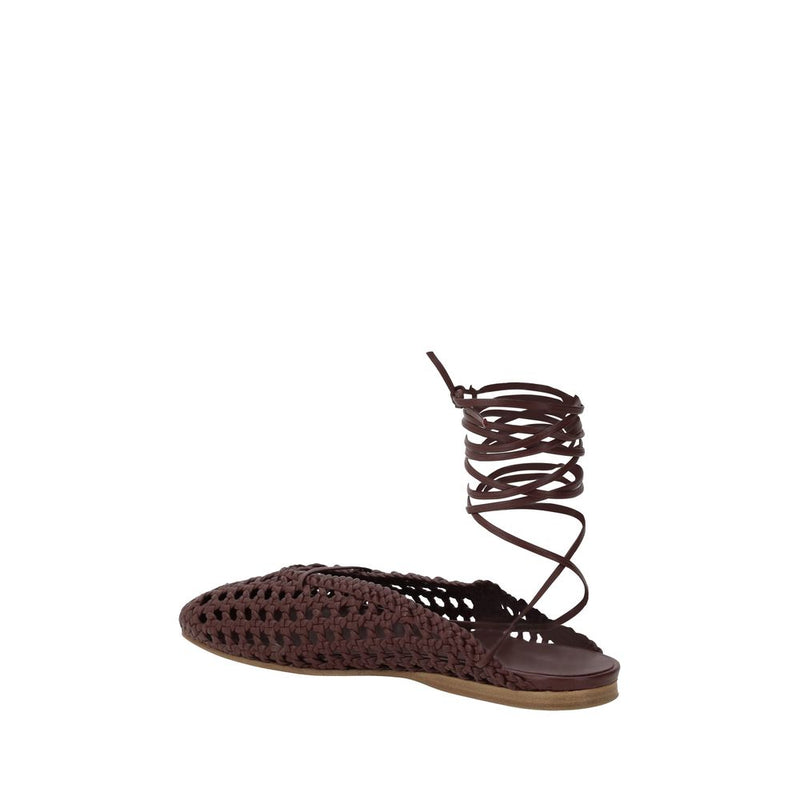 Leather net-effect Mules Forte_Forte