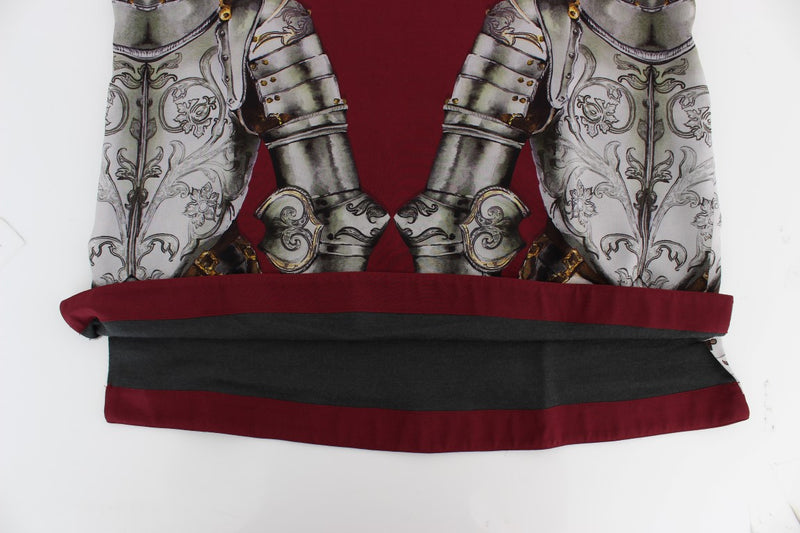 Enchanted Sicily Silk Blouse with Knight Print Dolce & Gabbana