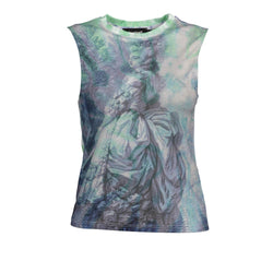 Light Blue Polyester Women Top Desigual