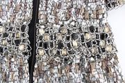 Silver Crystal Embellished Shift Dress Masterpiece Dolce & Gabbana