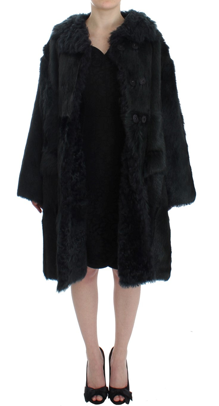 Exquisite Shearling Coat Jacket Dolce & Gabbana